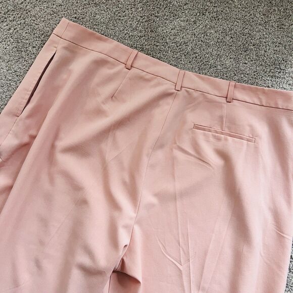 Asos Design Soft Pink Wide Leg Soft Flowy Professional Designer Pants - Plus 20 - Picture 6 of 9